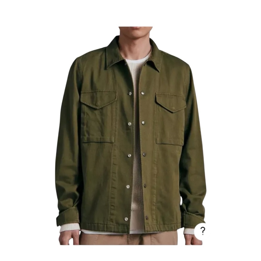 rag & bone Army Flight Shirt Jacket Green large or xl NWT - Picture 4 of 6
